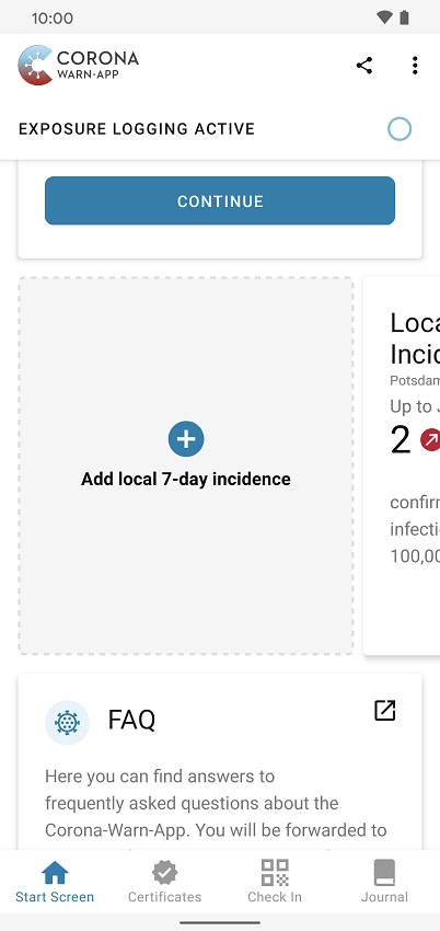 Add local 7-day incidence